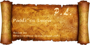 Padács Leona névjegykártya